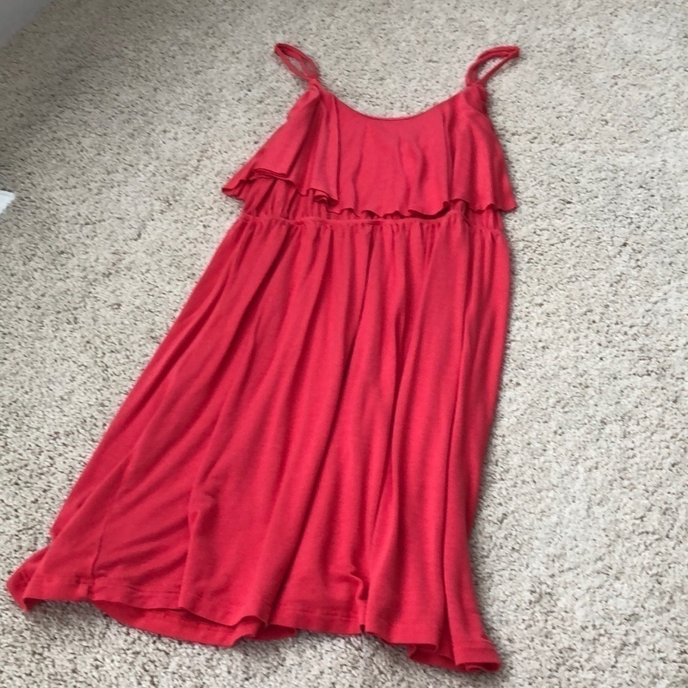 3/$25 Amber Blue Dress Size L Pink with Cutout style Back